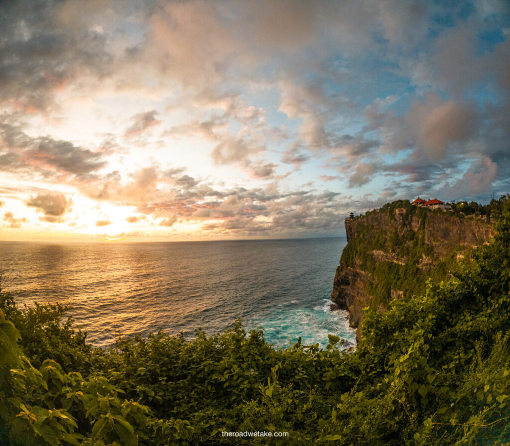 sunset view from uluwatu temple