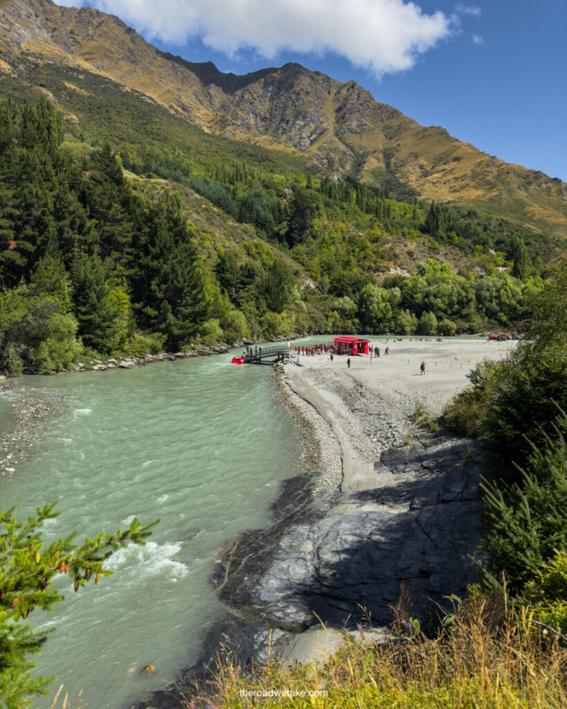 shotover river outside of queenstown, new zealand