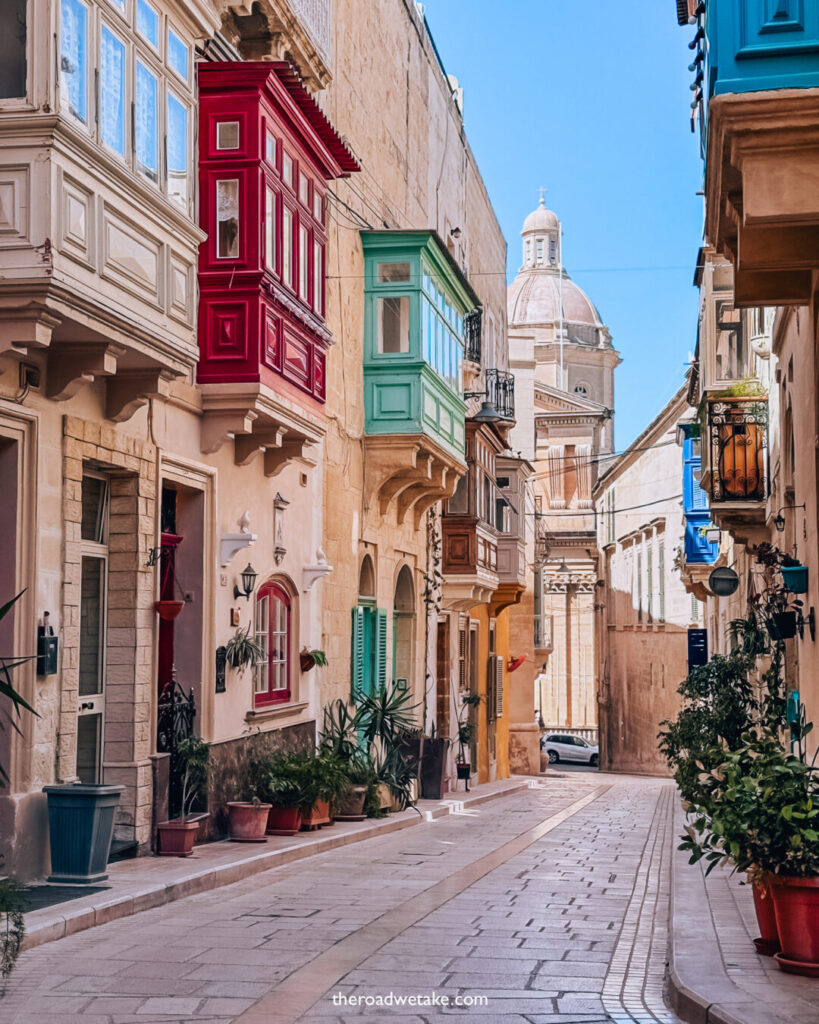 valletta iconic colorful balconies