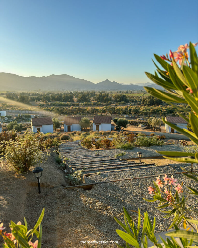 montevalle resort at sunset in valle de guadalupe